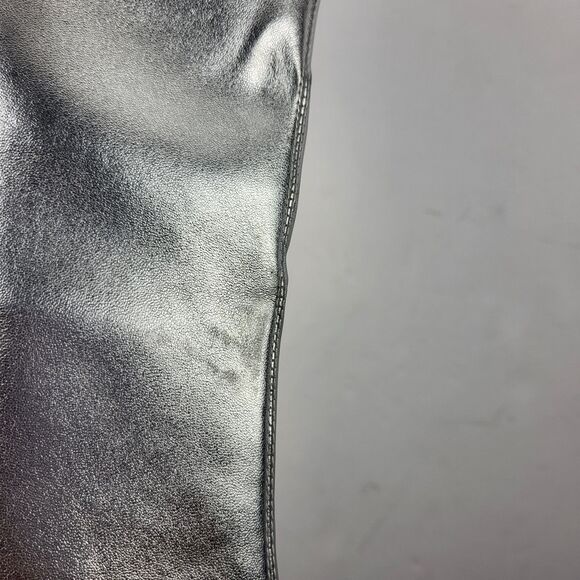 Open Edit Women's Erik Knee High Wedge Boots Size 10 Silver Metallic - Picture 6 of 16